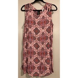 Pink mandala dress with open shoulders